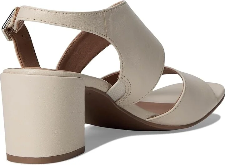 Johnston & Murphy Everly Asymmetrical Sandal Women's Sandals Bone : 7 M, Leather/Rubber - Image 4