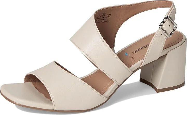Johnston & Murphy Everly Asymmetrical Sandal Women's Sandals Bone : 7 M, Leather/Rubber - Image 5