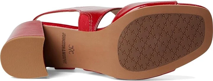 Johnston & Murphy Everly Asymmetrical Sandal Women's Sandals Red : 9 M, Leather/Rubber - Image 3