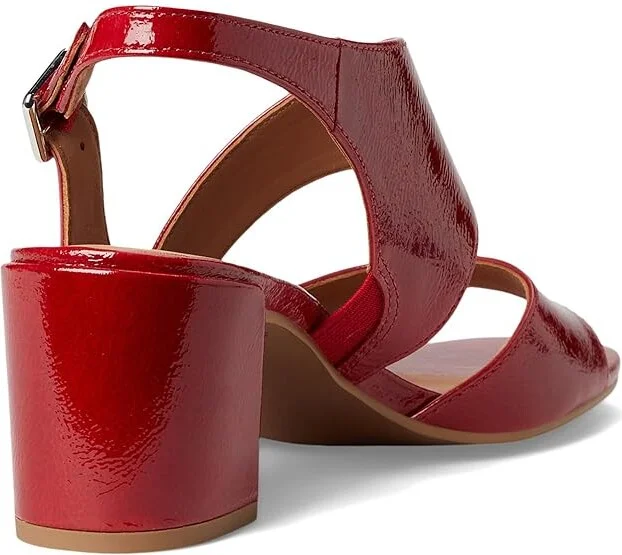 Johnston & Murphy Everly Asymmetrical Sandal Women's Sandals Red : 9 M, Leather/Rubber - Image 4