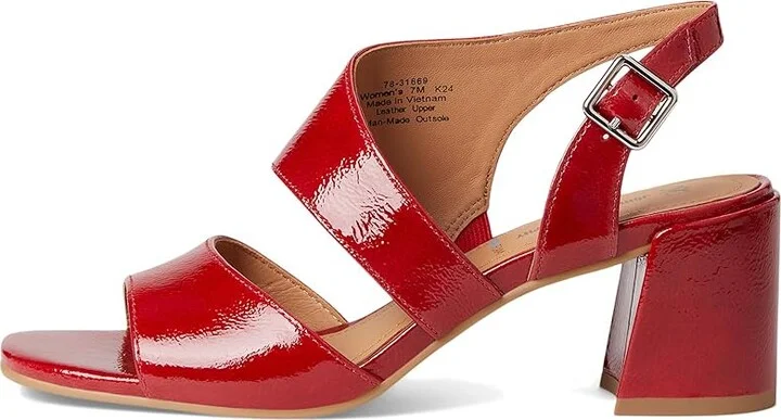 Johnston & Murphy Everly Asymmetrical Sandal Women's Sandals Red : 9 M, Leather/Rubber - Image 6