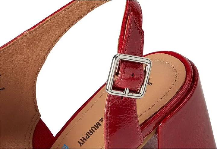 Johnston & Murphy Everly Asymmetrical Sandal Women's Sandals Red : 9 M, Leather/Rubber - Image 7