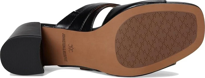 Johnston & Murphy Everly Buckle Slide Women's Sandals Black : 9 M, Leather - Image 3