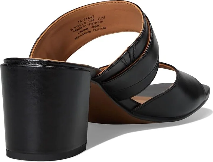 Johnston & Murphy Everly Buckle Slide Women's Sandals Black : 9 M, Leather - Image 4