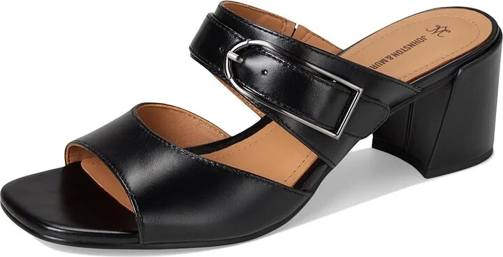 Johnston & Murphy Everly Buckle Slide Women's Sandals Black : 9 M, Leather - Image 5