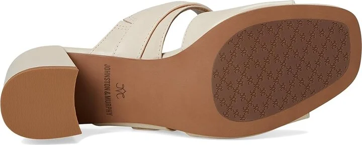 Johnston & Murphy Everly Buckle Slide Women's Sandals Bone : 9 M, Leather - Image 3