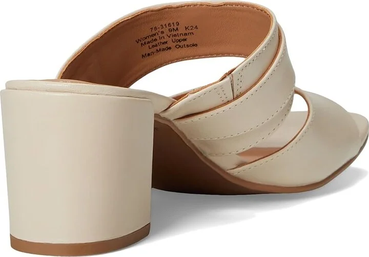 Johnston & Murphy Everly Buckle Slide Women's Sandals Bone : 9 M, Leather - Image 4