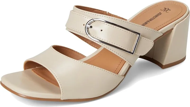 Johnston & Murphy Everly Buckle Slide Women's Sandals Bone : 9 M, Leather - Image 5