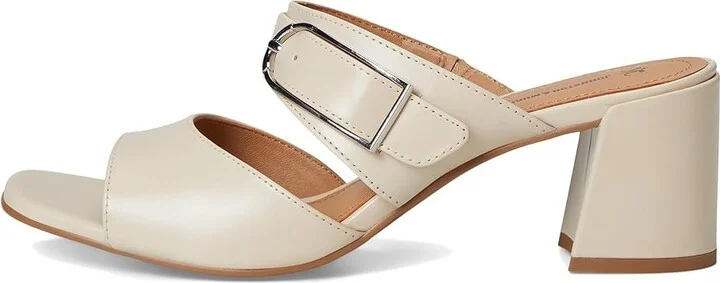 Johnston & Murphy Everly Buckle Slide Women's Sandals Bone : 9 M, Leather - Image 6