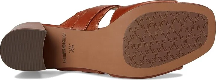 Johnston & Murphy Everly Buckle Slide Women's Sandals Cognac : 7 M, Leather - Image 3