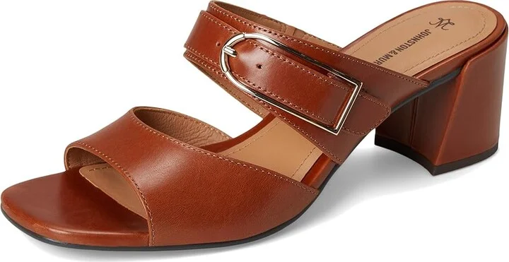 Johnston & Murphy Everly Buckle Slide Women's Sandals Cognac : 7 M, Leather - Image 5