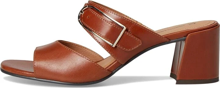 Johnston & Murphy Everly Buckle Slide Women's Sandals Cognac : 7 M, Leather - Image 6