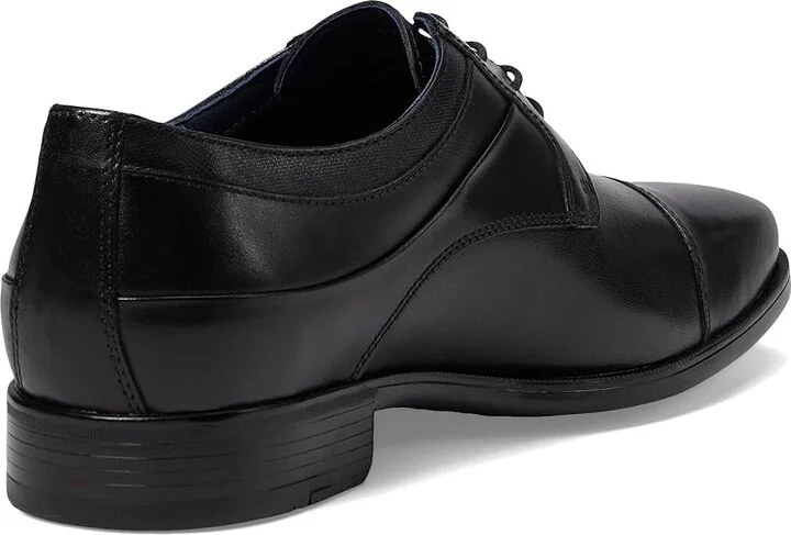 Johnston & Murphy Gibbons Cap Toe Men's Lace Up Wing Tip Shoes Black Full Grain : 8.5 M (D), Leather - Image 4