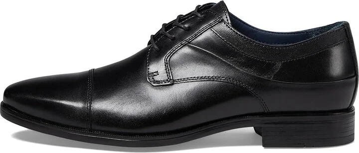 Johnston & Murphy Gibbons Cap Toe Men's Lace Up Wing Tip Shoes Black Full Grain : 8.5 M (D), Leather - Image 6