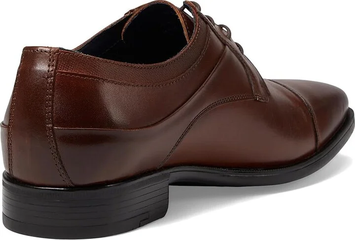 Johnston & Murphy Gibbons Cap Toe Men's Lace Up Wing Tip Shoes Mahogany Full Grain : 12 M (D), Leather - Image 4