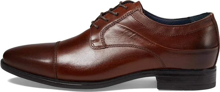 Johnston & Murphy Gibbons Cap Toe Men's Lace Up Wing Tip Shoes Mahogany Full Grain : 12 M (D), Leather - Image 6