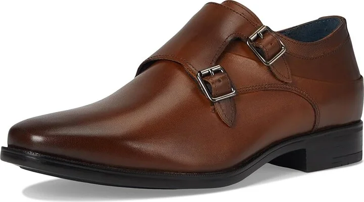 Johnston & Murphy Gibbons Double-Buckle Monk Men's Lace Up Wing Tip Shoes Brown Full Grain : 9.5 M (D), Leather - Image 5