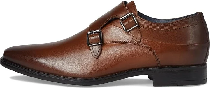 Johnston & Murphy Gibbons Double-Buckle Monk Men's Lace Up Wing Tip Shoes Brown Full Grain : 9.5 M (D), Leather - Image 6