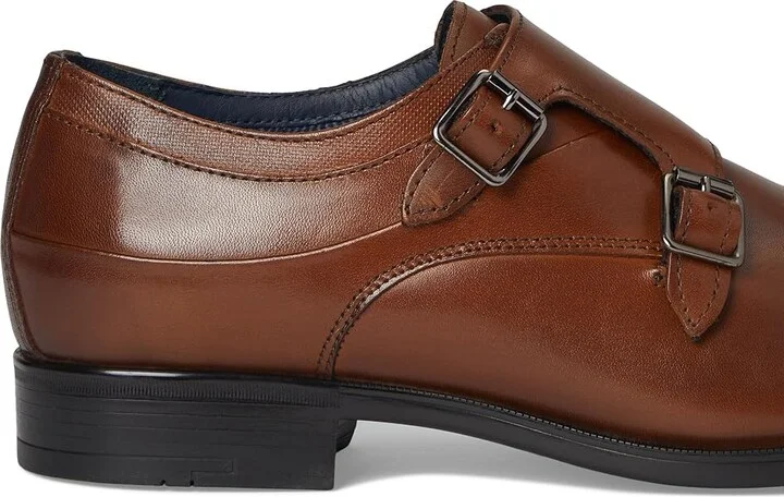Johnston & Murphy Gibbons Double-Buckle Monk Men's Lace Up Wing Tip Shoes Brown Full Grain : 9.5 M (D), Leather - Image 7