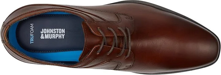 Johnston & Murphy Gibbons Plain Toe Men's Lace Up Wing Tip Shoes Mahogany Full Grain : 9 M (D), Leather - Image 2
