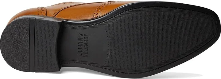 Johnston & Murphy Gibbons Wingtip Men's Lace Up Wing Tip Shoes Tan Hand/Stained Full Grain : 13 M (D), Leather - Image 3