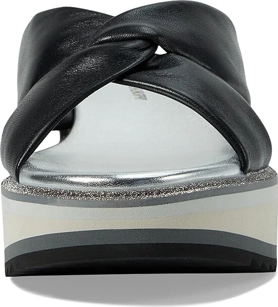 Johnston & Murphy Grace Cross Band Slide Women's Slippers Black : 9 M, Leather - Image 2