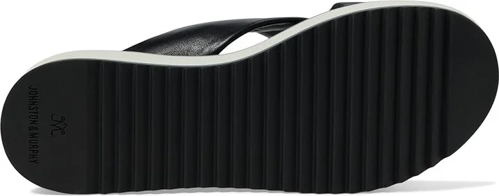Johnston & Murphy Grace Cross Band Slide Women's Slippers Black : 9 M, Leather - Image 3