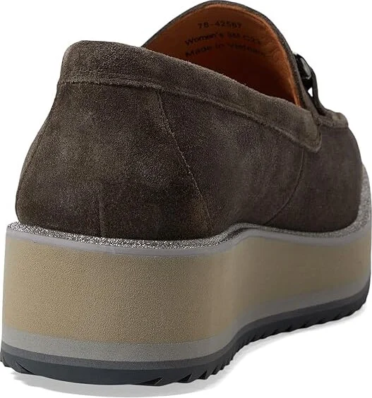 Johnston & Murphy Gracelyn Chain Loafer Women's Shoes Dark Gray Suede : 8 M - Image 4