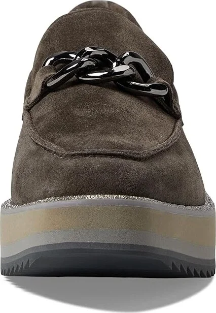 Johnston & Murphy Gracelyn Chain Loafer Women's Shoes Dark Gray Suede : 8 M - Image 5