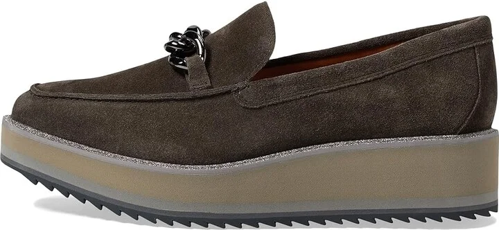 Johnston & Murphy Gracelyn Chain Loafer Women's Shoes Dark Gray Suede : 8 M - Image 6