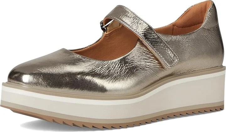 Johnston & Murphy Gracelyn Mary Jane Women's Sandals Gold : 10 M, Leather/Rubber - Image 5