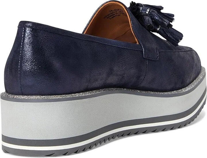 Johnston & Murphy Gracelyn Tassel Loafer Women's Shoes Navy : 9.5 M, EVA/Leather/Rubber - Image 4