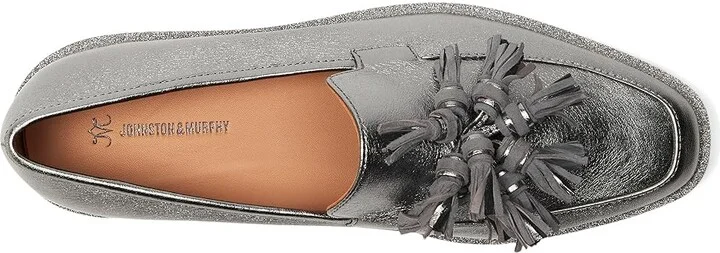 Johnston & Murphy Gracelyn Tassel Loafer Women's Shoes Pewter : 7.5 M, EVA/Leather/Rubber - Image 2
