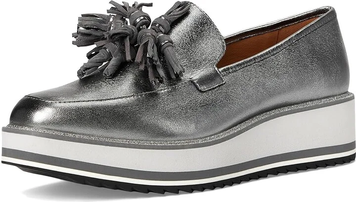Johnston & Murphy Gracelyn Tassel Loafer Women's Shoes Pewter : 7.5 M, EVA/Leather/Rubber - Image 5