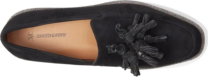 Johnston & Murphy Gracelyn Tassel Women's Shoes Black Suede : 6.5 M - Image 2