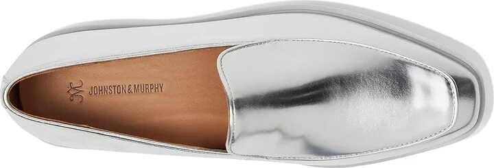 Johnston & Murphy Gracelyn Venetian Women's Sandals Silver Italian Metallic : 9 M, Leather - Image 2