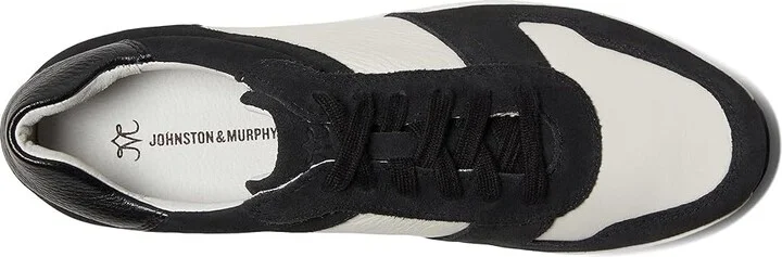 Johnston & Murphy Gracie Color-Block Lace-Up Women's Shoes Black : 6 M, Leather/Suede - Image 2