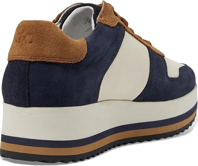 Johnston & Murphy Gracie Color-Block Lace-Up Women's Shoes Navy : 6.5 M, Leather/Suede - Image 4