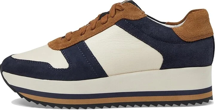 Johnston & Murphy Gracie Color-Block Lace-Up Women's Shoes Navy : 6.5 M, Leather/Suede - Image 6