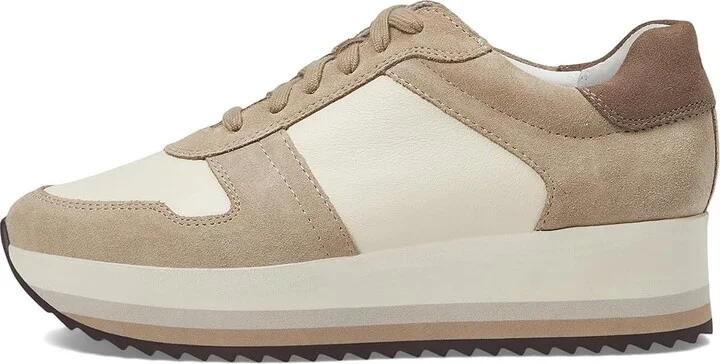Johnston & Murphy Gracie Color-Block Lace-Up Women's Shoes Taupe : 10 M, Leather/Suede - Image 6