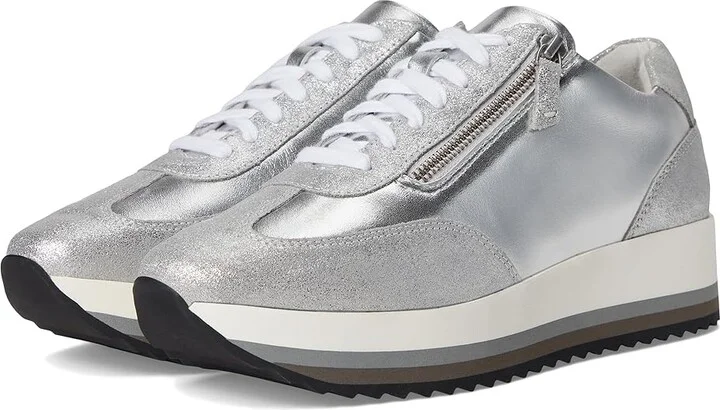 Johnston & Murphy Gracie Side-Zip Women's Snow Shoes Silver Metallic : 6 M, Leather