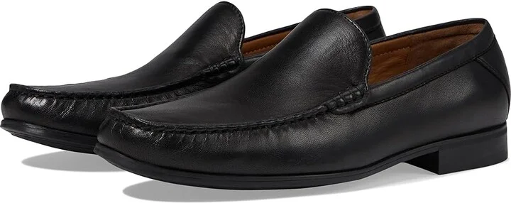 Johnston & Murphy Hawkins Venetian Men's Shoes Black Glove Leather : 14 M (D)