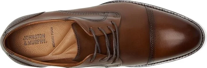 Johnston & Murphy Hawthorn Cap Toe Men's Shoes Tan Full Grain : 12 M (D), Leather - Image 2