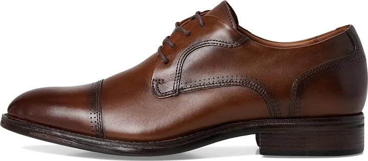 Johnston & Murphy Hawthorn Cap Toe Men's Shoes Tan Full Grain : 12 M (D), Leather - Image 6