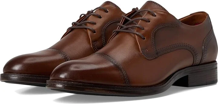 Johnston & Murphy Hawthorn Cap Toe Men's Shoes Tan Full Grain : 12 M (D), Leather