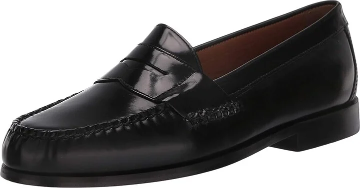 Johnston & Murphy Hayes Penny Loafer Men's Shoes Black : 8.5 W (EE), Leather - Image 2