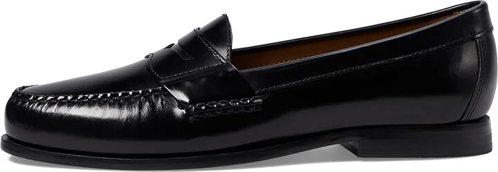 Johnston & Murphy Hayes Penny Loafer Men's Shoes Black : 8.5 W (EE), Leather - Image 7