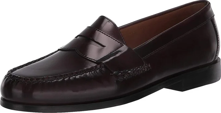 Johnston & Murphy Hayes Penny Loafer Men's Shoes Burgundy : 8.5 W (EE), Leather - Image 2