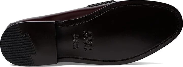 Johnston & Murphy Hayes Penny Loafer Men's Shoes Burgundy : 8.5 W (EE), Leather - Image 4