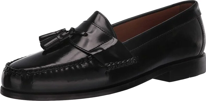 Johnston & Murphy Hayes Tassel Loafer Men's Shoes Black : 7 M (D), Leather - Image 2